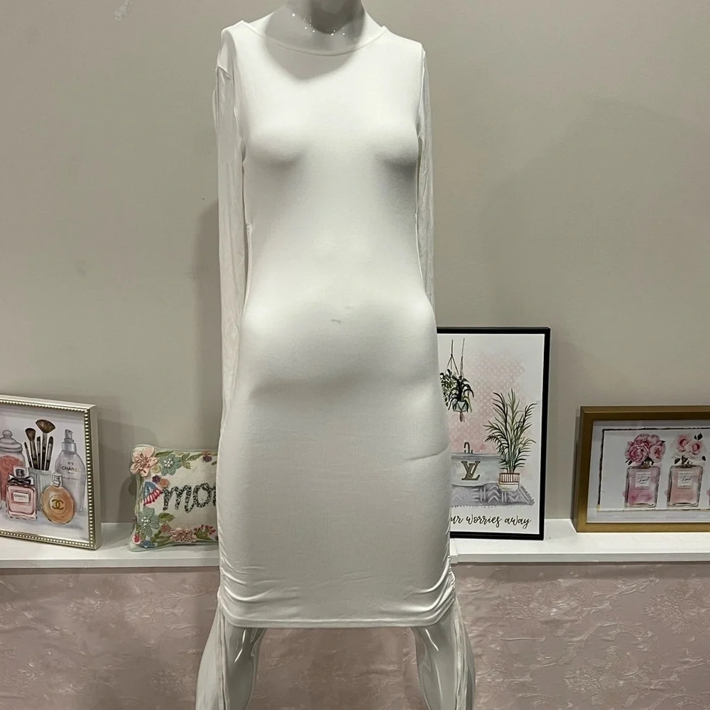 Casual Long Sleeve Short Dress Mini Dress